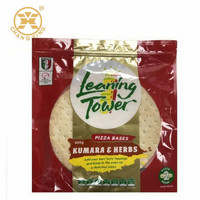 Op Maat Bedrukte Flexibele Plastic Zak Food Grade Diepvriesproducten En Bakkerij Tortilla Verpakking Met Ritssluiting En Doorzichtig Venster