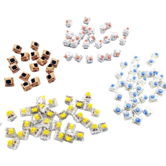 Custom Keyboard DIY Switches Yellow/Brown/Black/Red/White/Blue/Green/Orange/Purple/Pink Mechanical Keyboard Switches
