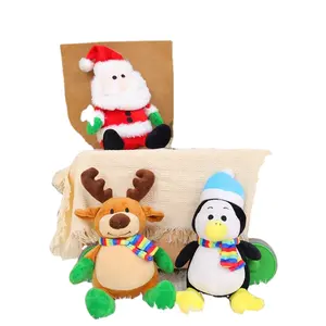 WholesaleChristmas pupazzo di neve Santa Claus Elf danza e canto cane peluche giocattoli per bambini natale danza e canto cane giocattoli