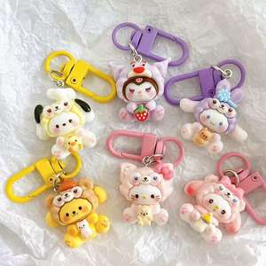 Мультяшный брелок из смолы Sannrio, милый студенческий рюкзак, вешалка, сумка, аксессуары, подарки на день рождения, мобильный телефон, подвеска на шнурке - Product Image 3
