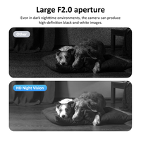 Caméra de sécurité intérieure pour bébé, caméra pour chien avec détection de mouvement, audio bidirectionnel, vision nocturne couleur, caméra réseau Wifi