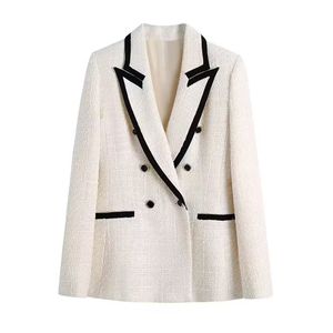 Chaqueta de Traje Entallada con Textura, Estilo Europeo-Americano, Nueva Moda Otoñal para Mujer - Product Image 2