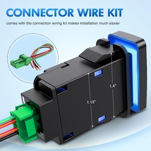 <span class=keywords><strong>24V</strong></span> on/off Rocker chuyển đổi Kit với kết nối dây 1.54 \ "x 0.83 \" thay thế <span class=keywords><strong>push</strong></span> <span class=keywords><strong>button</strong></span> chuyển đổi cho xe Rock đèn - Product Image 6