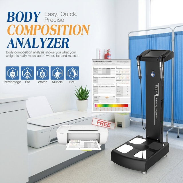 Home Use BMI Body Composition Balance 200KG 8 Electrodes Body Fat Weight Scanner