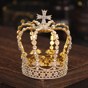 <span class=keywords><strong>Couronne</strong></span> de banquet diamant reine de mariée personnalisée <span class=keywords><strong>couronne</strong></span> de strass perle de cristal de perles couronnes de reconstitution historique et diadèmes - Product Image 6