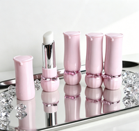 Tubes cosmétiques vides en ABS rose et violet avec bouchon à vis pour rouge à lèvres/brillant à lèvres, emballage DIY