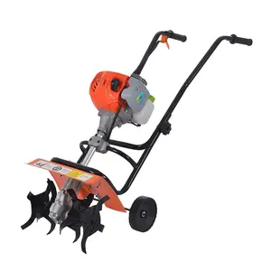 TONGHAI Th-rc4302 52cc 2-stroke 2.2hp 1.6 Kw Mini çiftlik traktörü çelik tekerlekli çiftlik traktör kültivatörler güç yeke