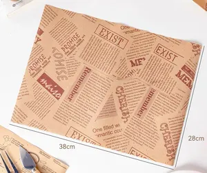 Individuell bedrucktes wasserdichtes antihaft-fettdichtes Emburger-Sandwich-Verpackungspapier Backpapier pergamentpapier lebensmittelpapier