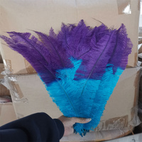 Violet citron vert deux tons Nandu plumes d'autruche pour fête maison mariage décor bricolage artisanat Floral chapeau chapellerie chapeaux accessoire