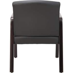 Silla de Recepción Alera ALE Serie Lounge en Color Espresso/Cuero Negro para Oficina, Sala de Estar u Hospital, Fabricada en Metal Resistente, Hierro y PU - Product Image 4