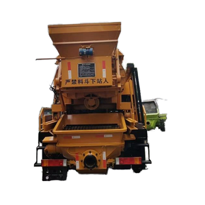 30kW Diesel HBT pompa beton truk <span class=keywords><strong>Mixer</strong></span> poros ganda menghasilkan beton komersial kaki hidrolik pintar untuk situs konstruksi - Product Image 3