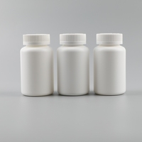 Flacon de pilules en plastique HDPE blanc de 175 cc avec logo client, qualité alimentaire, pour compléments alimentaires, avec couvercle à vis