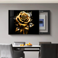 Moderne Stromzähler Box Rose Blume dekorative Malerei Kristall Porzellan mit Diamanten Wand kunst Wohnzimmer Home Decoration