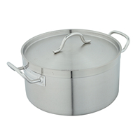 04 Ustensiles de cuisine en acier inoxydable pour la cuisine commerciale d'usine Casseroles écologiques durables pour la vente en gros de marmites à soupe de restaurant