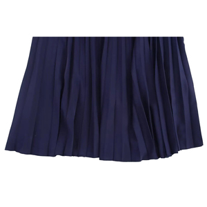 Vestidos plisados elegantes de nueva llegada, con cuello redondo, sin mangas, modestos y elegantes, vestido midi de verano para ir al trabajo. - Product Image 6