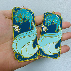 Penanda Buku Enamel Kartun Kustom Hadiah Promosi Perlengkapan Alat Tulis Kantor Pola Kartun Penanda Buku Magnetik - Product Image 3