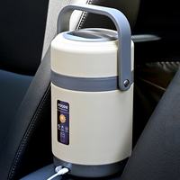 Nouvelle boîte à lunch chauffante électrique USB en acier inoxydable, chauffe-plat, boîte à bento, conteneur alimentaire chaud, boîtes isothermes pour le bureau et l'école