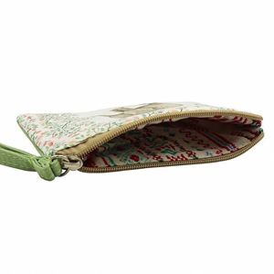 Custom Printed Canvas Cosmetic Handbag Coin Purse Cosmetic Makeup Bag Cell Phone Purse Pouch With <b>Wrist</b> <b>Strap</b> Bag Handbag - Product Image 2