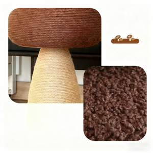 Grattoir pour chat en forme de champignon mignon - Poteau à gratter pour chat en sisal naturel, jouet interactif pour chat pour gratter et jouer - Product Image 4