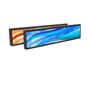 Hoge Resolutie Slanke Plank Bar Lcd-Scherm Uitgerekt Digital Signage Android Ultra Brede Tft Display Monitor Voor Supermarkt