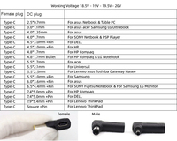 USB Typ C Buchse zu DC 55 21cm 55 25 cm 4, 0 1,7 cm 4,8 1,7 cm PD Lade konverter DC-Buchsen adapter für Laptop