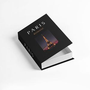 Boîte de rangement et décoration 2-en-1 en forme de faux livre avec couvercle magnétique, motif de villes célèbres du monde, organisateur pour petits objets et articles divers - Product Image 5
