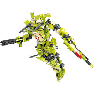 Marécho — jouets en blocs <span class=keywords><strong>de</strong></span> construction, guerrier Mecha, dinosaure, pour enfants, 2 en 1 - Product Image 4