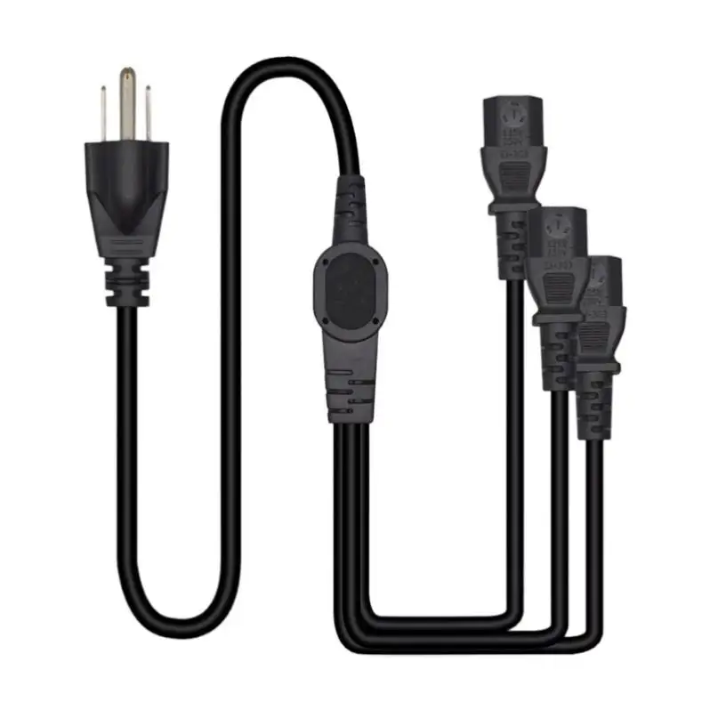 C13 Otlet Powercord Vehicle Refrigerator 3-Prong Notebook 6Ft Power Cord Us 3 Pin Plug