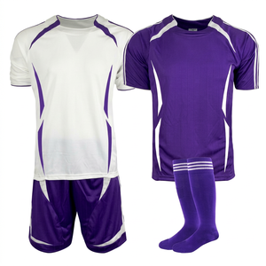 Customizable Cheap Soccer Jersey Shorts Set Free Logo Design Heat-Transfer Printing Football Shirt Maker Includes Breathable - Product Image 1