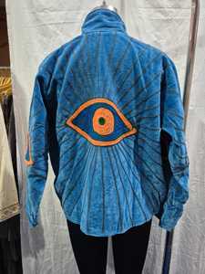 Blue <b>Velvet</b> Suzani Embroidered <b>Jacket</b> for Women Luxury Floral Ethnic <b>Jacket</b> Open Front Designer Winter Fashion Party Wear - Product Image 6