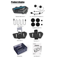 Casque de moto FreedConn FX avec interphone, 5.1+EDR, portée de 1000 m, casque d'interphone