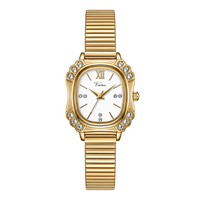 Montre de luxe 2026 élégante vintage avec petit cadran carré en diamant 22 mm, étanche 3 ATM – Cadeau d'affaires pour fournisseurs