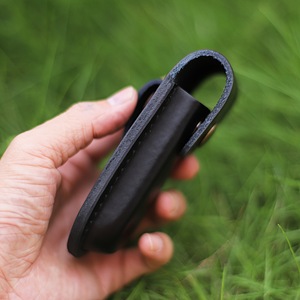 Étui à couteau en cuir de vachette véritable avec logo personnalisé, boucle de ceinture et bouton pression en laiton pour EDC, camping en plein air - Product Image 3
