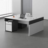 Bureau d'ordinateur en bois MEKIA avec étagère et tiroir pour la maison, la chambre, le bureau d'étudiant, ignifuge et verrouillable, design détachable, modèle 040