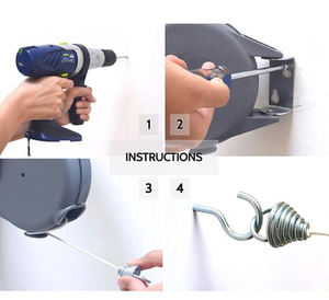 Étagère de séchage Portable rétractable en PVC, 15m, support mural pour accrocher les vêtements, secs et humides, Installation facile - Product Image 4