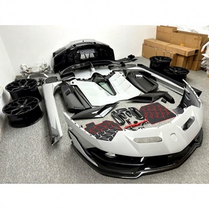 Kit carrosserie semi-carbone style SVJ 1:1 pour Lamborghini LP700 LP720 Aventador : Pare-chocs, Aileron, Sortie d'échappement, Cache-moteur, Aérations, Coques de rétroviseurs - Product Image 1