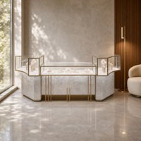Kiosque d'exposition de bijoux écologique GZowin avec éclairage LED, dimensions personnalisables - Comptoir de design pour bijouterie