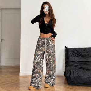 <span class=keywords><strong>Pantaloni</strong></span> Larghi da Donna <span class=keywords><strong>con</strong></span> Stampa Mimetica Real Tree, <span class=keywords><strong>Pantaloni</strong></span> Baggy Y2K <span class=keywords><strong>con</strong></span> Coulisse, <span class=keywords><strong>Vita</strong></span> Alta, Camouflage Forestale, Abbigliamento Streetwear - Product Image 2