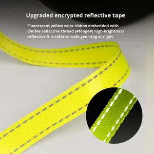 Automatische einziehbare Nylon-Hunde leine 8m Haustier leine Gepolsterter Griff Schwarzes Hundes eil Haustier bedarf - Product Image 3