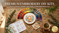 Kit de Bordado Estampado al por Mayor, Diseño de Animales de Dibujos Animados, para Niños Principiantes, Económico, Regalo de Manualidades para Niños, Actividad Escolar