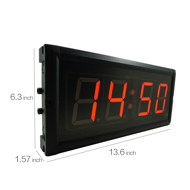 Modern Digital LED Wall Mounted Clock Timer Stopwatch for School Sports Meeting Speech Match Date Usage in Living Room