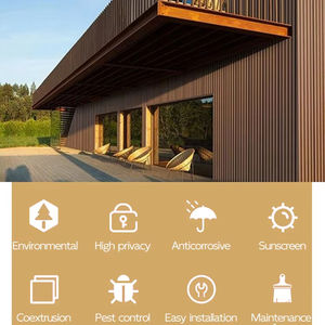 الأكثر مبيعًا ASA مشترك مقذوف WPC مقاوم للماء-جدار خارجي للحديقة في الهواء الطلق قوي مضاد للضوء - Product Image 2