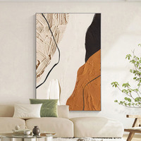 Art mural abstrait moderne pour la décoration du salon, fond de canapé haut de gamme, grande peinture murale du sol au plafond