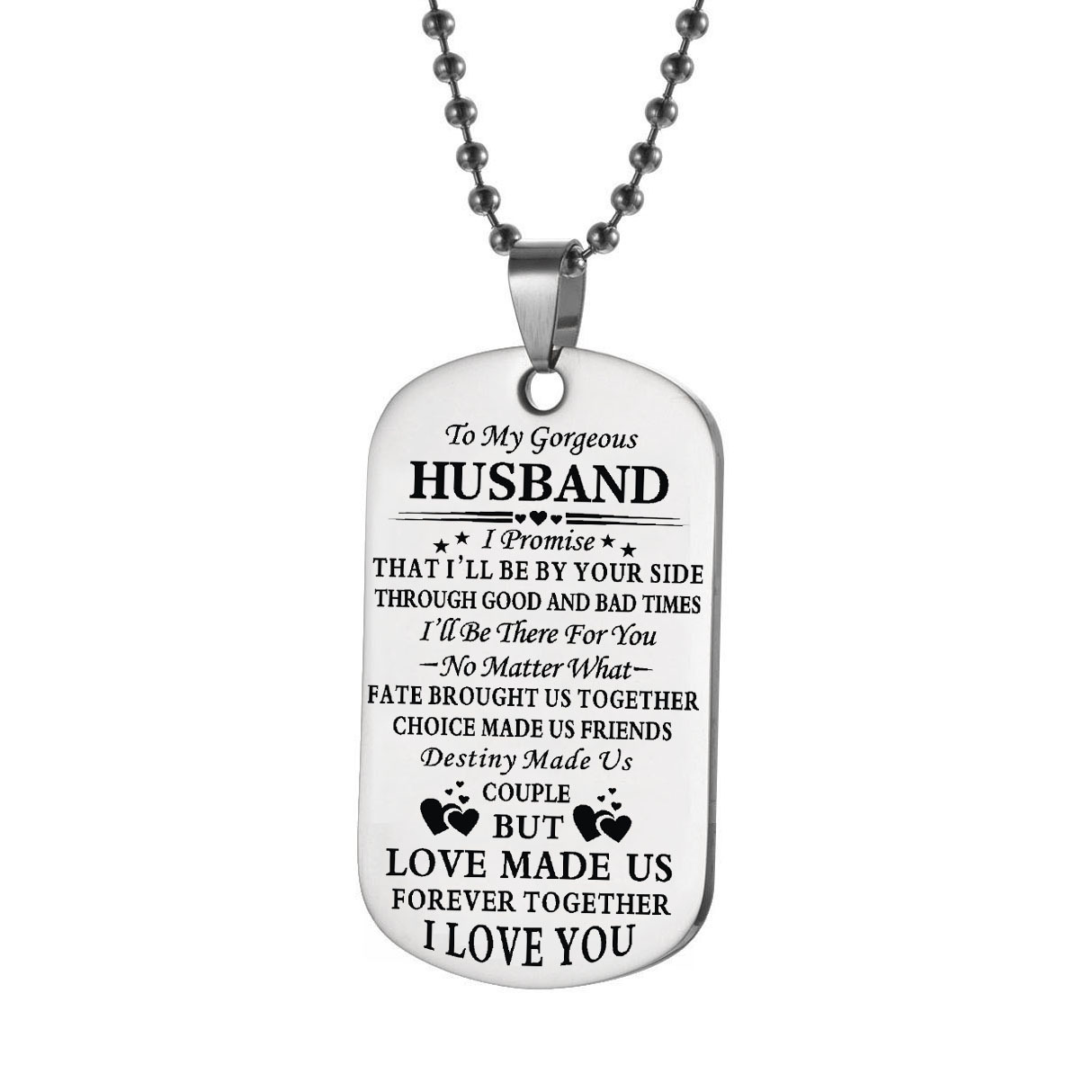 Collar de plata para esposo