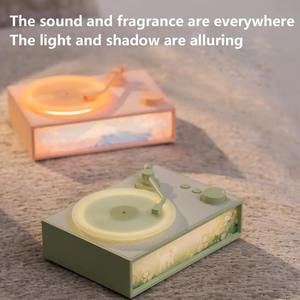 Diffuseur d'huiles essentielles portable, lumière nocturne, haut-parleurs avec lampe de table illuminée, peinture, lecteur <span class=keywords><strong>sans</strong></span> <span class=keywords><strong>fil</strong></span>, haut-parleur - Product Image 1