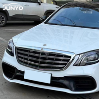 Kit carrosserie Junyo pour Mercedes Benz Classe S 2006-2013 W221, mise à niveau W222 S63, comprenant phares avant, feux arrière, pare-chocs avant et arrière.