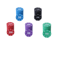 Jetons de poker OEM ODM, jetons de jeu Texas Hold'em Mahjong, pièces de comptage multicolores en ABS, étanches et résistantes à l'usure, 100 pièces/boîte