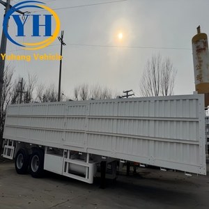 Remorque latérale de 50 tonnes à <span class=keywords><strong>vendre</strong></span> avec suspension sur bogies |   Remorque de camion à plateau basculant à 2 essieux, remorque de transport de marchandises à 3 essieux - Product Image 1