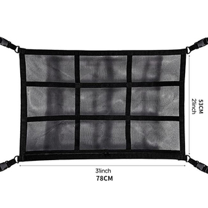 Haute qualité voyage intérieur aérien <span class=keywords><strong>voiture</strong></span> <span class=keywords><strong>plafond</strong></span> stockage organisateur maille toit haut sac véhicule <span class=keywords><strong>plafond</strong></span> Cargo Net - Product Image 3