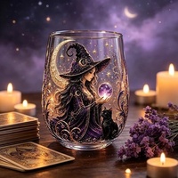 Orbe doré en verre cristal en forme de citrouille, thème sorcière, récolte d'automne, fait main et décoré, pour table de cuisine, de café et de petit-déjeuner